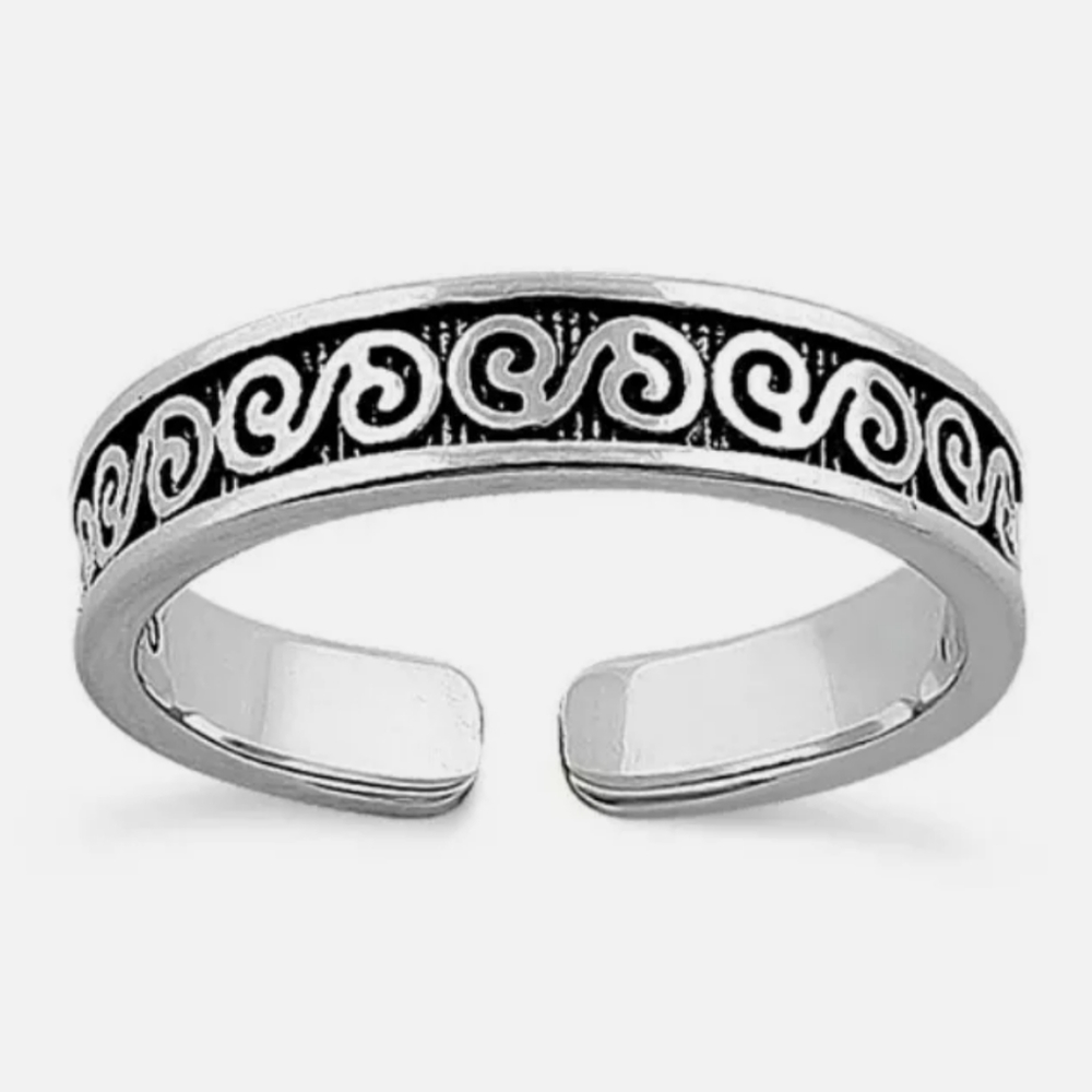 Sterling Silver Celtic Wave Toe Ring - Picture 1 of 3